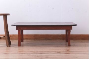 アンティーク家具　アンティーク　古い木のシンプルな角ちゃぶ台