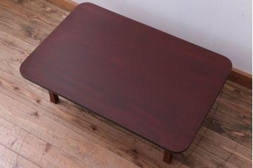 アンティーク家具　アンティーク　古い木のシンプルな角ちゃぶ台