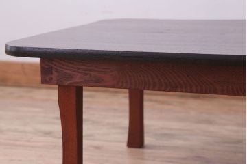 アンティーク家具　アンティーク　古い木のシンプルな角ちゃぶ台