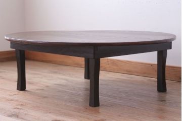 アンティーク家具　アンティーク　古い木のシンプルなちゃぶ台(3)