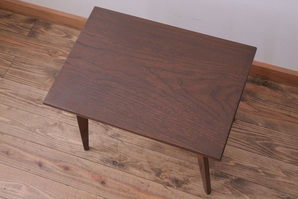 レトロ家具　アンティーク　昭和レトロな古い木製のサイドテーブル(センターテーブル)