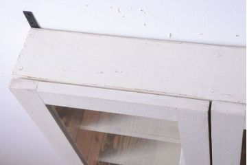 アンティーク家具　アンティークペイント　壁掛けキャビネット(収納棚)(1)