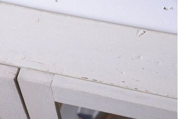 アンティーク家具　アンティークペイント　壁掛けキャビネット(収納棚)(1)