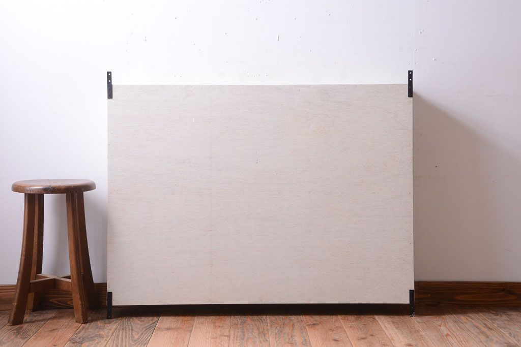 アンティーク家具　アンティークペイント　壁掛けキャビネット(収納棚)(1)