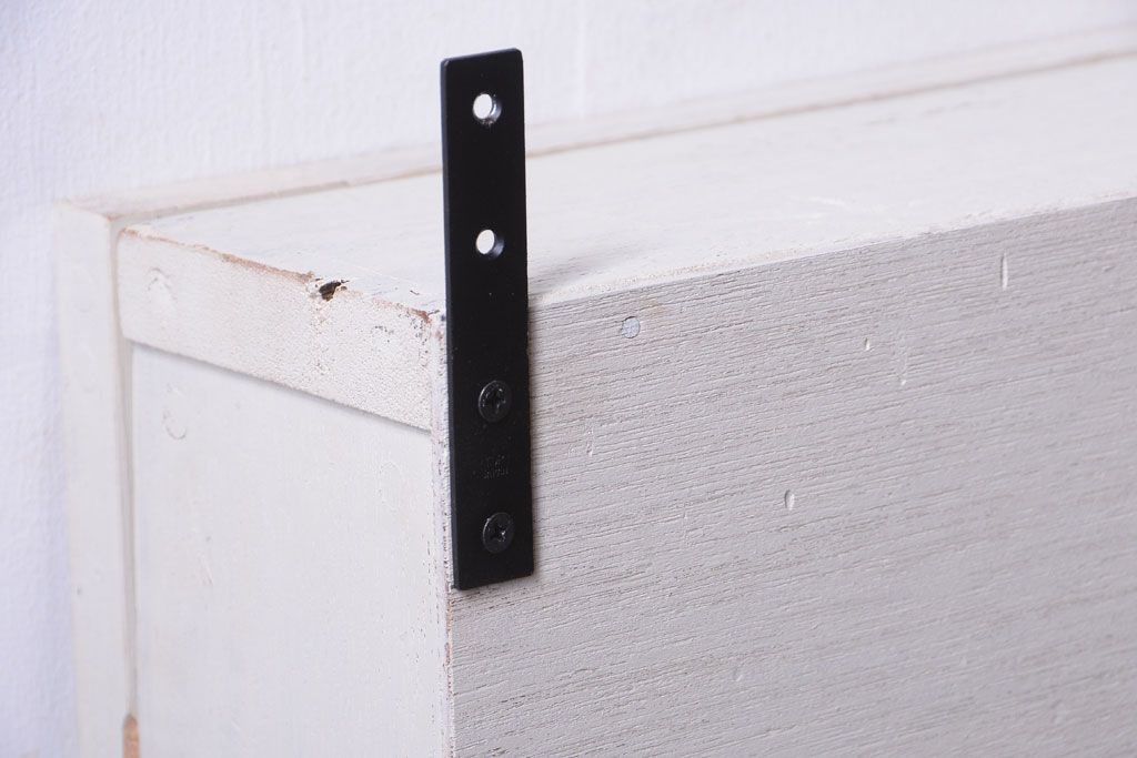 アンティーク家具　アンティークペイント　壁掛けキャビネット(収納棚)(1)