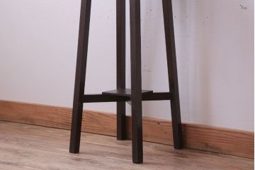 レトロ家具　和製アンティーク　古いナラ材のレトロな花台