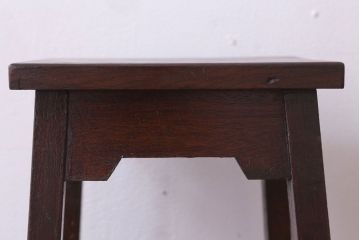 レトロ家具　和製アンティーク　古いナラ材のレトロな花台