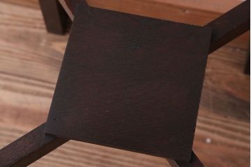 レトロ家具　和製アンティーク　古いナラ材のレトロな花台