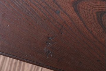 アンティーク家具　古民具・骨董　総欅材!アンティーク経机(平机・文机・座卓・飾り台)