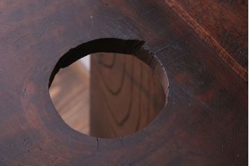 アンティーク家具　古民具・骨董　総欅材!アンティーク経机(平机・文机・座卓・飾り台)