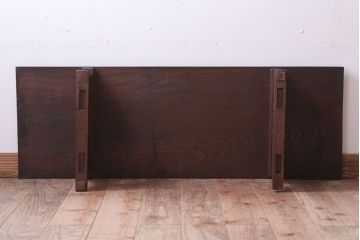 アンティーク家具　古民具・骨董　総欅材!アンティーク経机(平机・文机・座卓・飾り台)