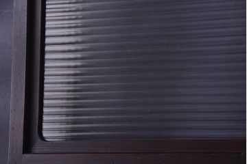 和製アンティーク　モールガラス入り!古い木製の細身なドア