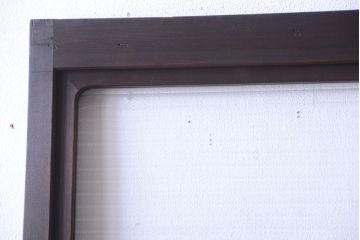 和製アンティーク　モールガラス入り!古い木製の細身なドア