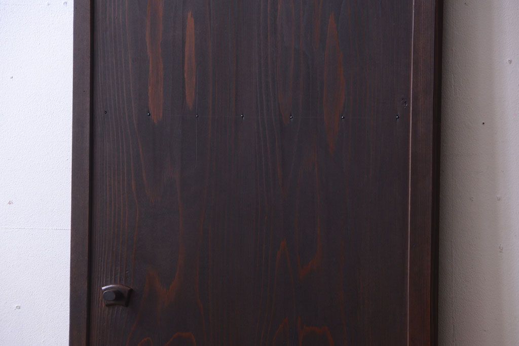 和製アンティーク　モールガラス入り!古い木製の細身なドア