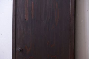 和製アンティーク　モールガラス入り!古い木製の細身なドア