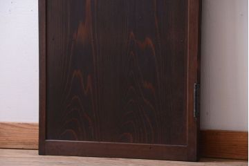 和製アンティーク　モールガラス入り!古い木製の細身なドア