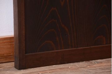 和製アンティーク　モールガラス入り!古い木製の細身なドア