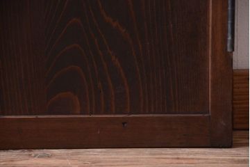 和製アンティーク　モールガラス入り!古い木製の細身なドア