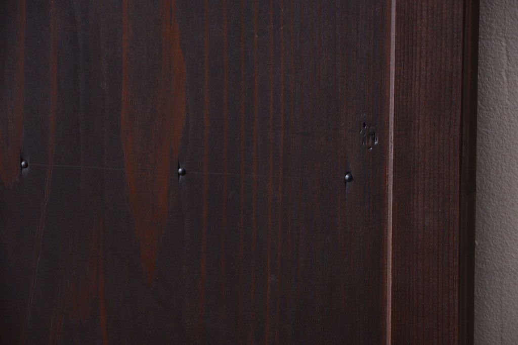 和製アンティーク　モールガラス入り!古い木製の細身なドア