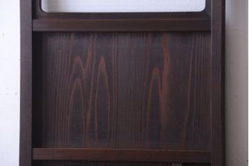 和製アンティーク　モールガラス入り!古い木製の細身なドア