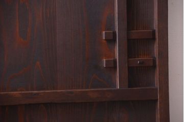 和製アンティーク　モールガラス入り!古い木製の細身なドア