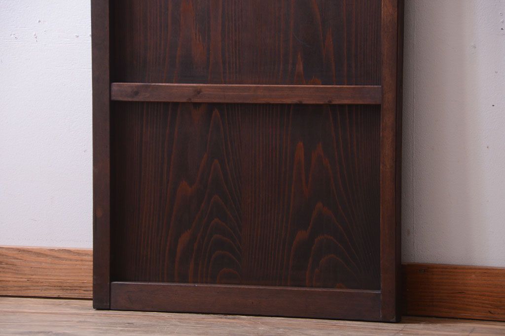 和製アンティーク　モールガラス入り!古い木製の細身なドア