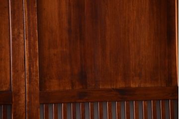 古民具・骨董　大正期　裏ガラス入り!古い格子ガラス帯戸4枚セット