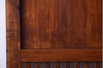 古民具・骨董　大正期　裏ガラス入り!古い格子ガラス帯戸4枚セット