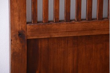 古民具・骨董　大正期　裏ガラス入り!古い格子ガラス帯戸4枚セット