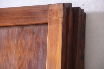 古民具・骨董　大正期　裏ガラス入り!古い格子ガラス帯戸4枚セット