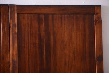 古民具・骨董　大正期　裏ガラス入り!古い格子ガラス帯戸4枚セット