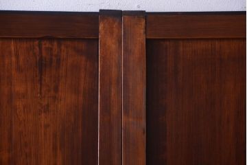 古民具・骨董　大正期　裏ガラス入り!古い格子ガラス帯戸4枚セット