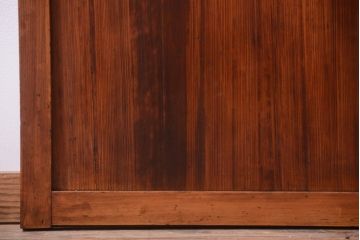 古民具・骨董　大正期　裏ガラス入り!古い格子ガラス帯戸4枚セット