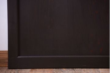 古民具・骨董　すりガラス帯のアンティーク引き戸2枚セット