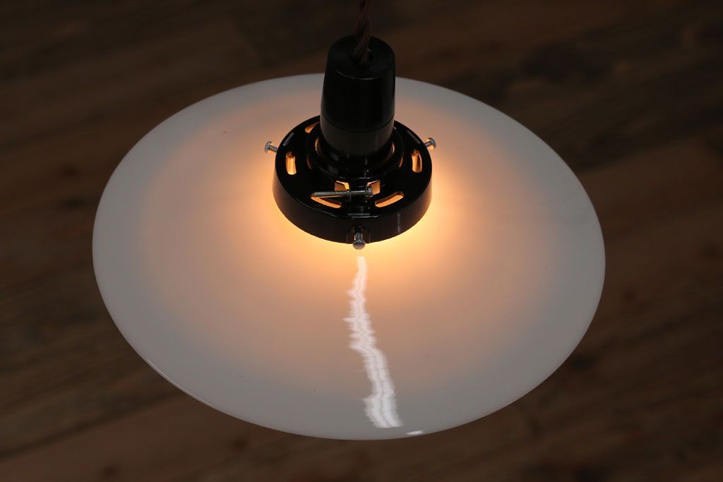 昭和レトロ　平笠照明2個セット