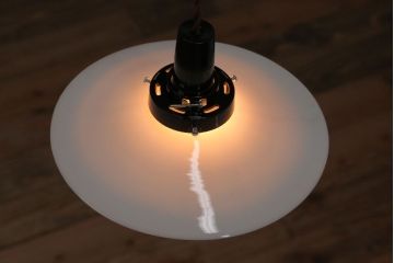 昭和レトロ　平笠照明2個セット