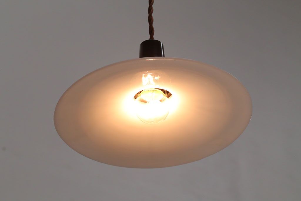 昭和レトロ　平笠照明2個セット