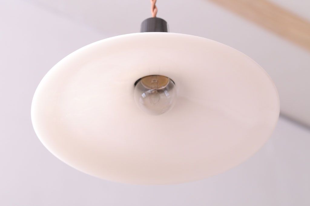 昭和レトロ　平笠照明2個セット