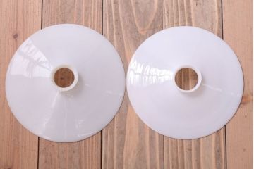 昭和レトロ　平笠照明2個セット