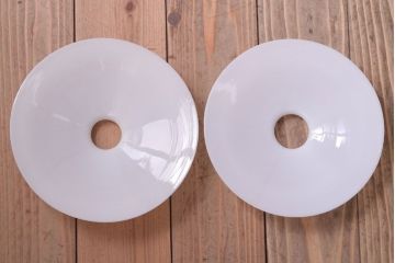 昭和レトロ　平笠照明2個セット