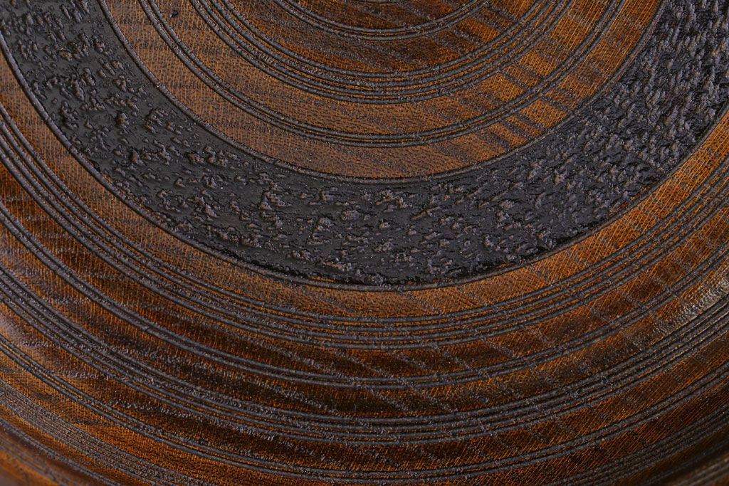 アンティーク雑貨　和製アンティーク　古い木製の蓋付き小物入れ(菓子盆)