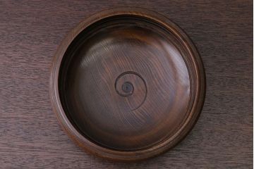 アンティーク雑貨　和製アンティーク　古い木製の蓋付き小物入れ(菓子盆)