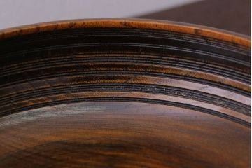 アンティーク雑貨　和製アンティーク　古い木製の蓋付き小物入れ(菓子盆)