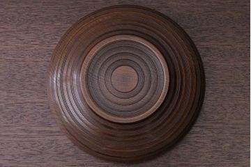 アンティーク雑貨　和製アンティーク　古い木製の蓋付き小物入れ(菓子盆)