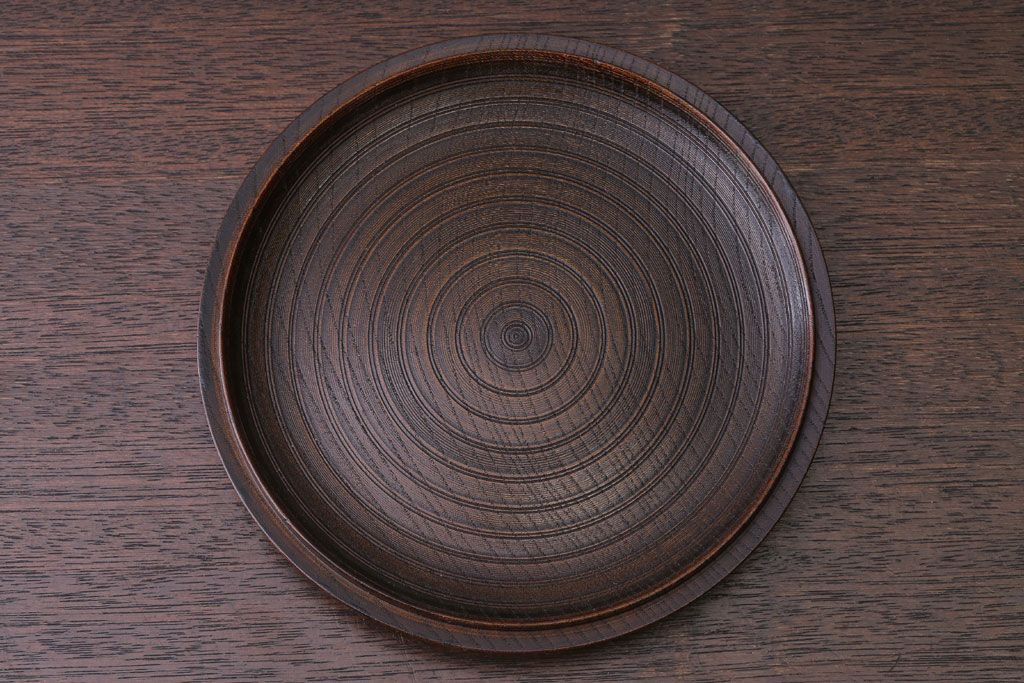 アンティーク雑貨　和製アンティーク　古い木製の蓋付き小物入れ(菓子盆)