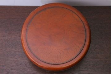 アンティーク雑貨　和製アンティーク　古い欅材製の刳り貫き茶櫃(小物入れ)