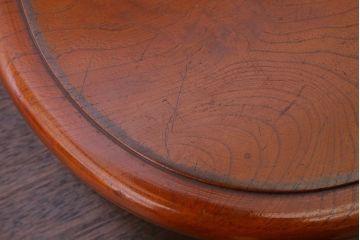 アンティーク雑貨　和製アンティーク　古い欅材製の刳り貫き茶櫃(小物入れ)