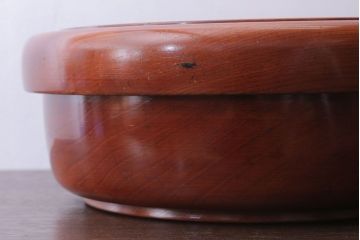 アンティーク雑貨　和製アンティーク　古い欅材製の刳り貫き茶櫃(小物入れ)