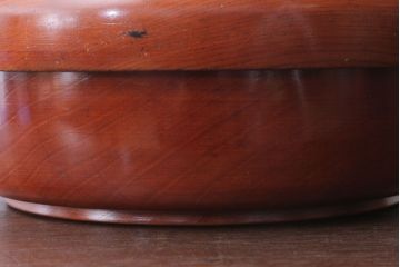 アンティーク雑貨　和製アンティーク　古い欅材製の刳り貫き茶櫃(小物入れ)