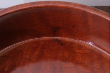 アンティーク雑貨　和製アンティーク　古い欅材製の刳り貫き茶櫃(小物入れ)